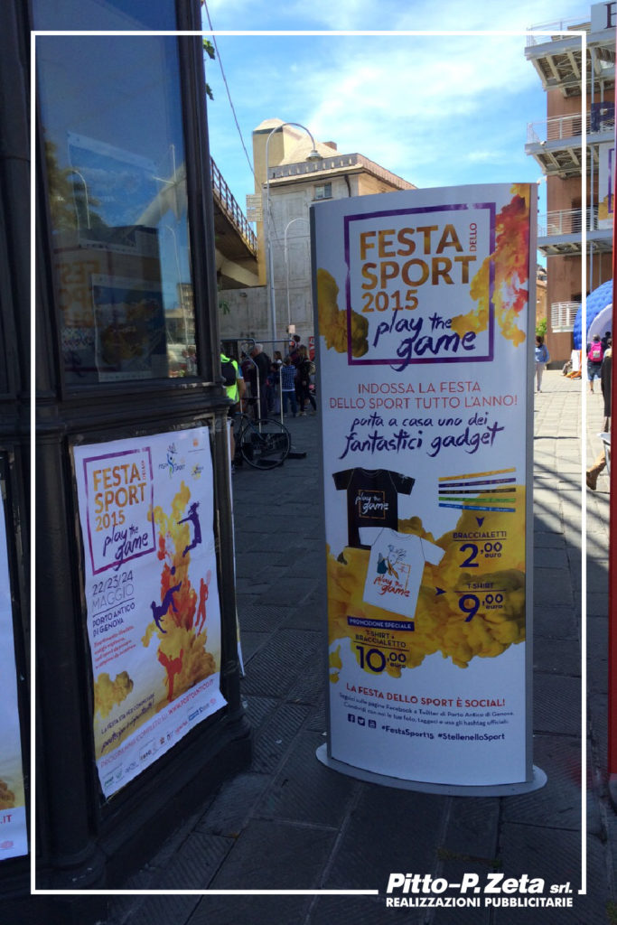 Festa dello Sport 2015: totem per esterno.