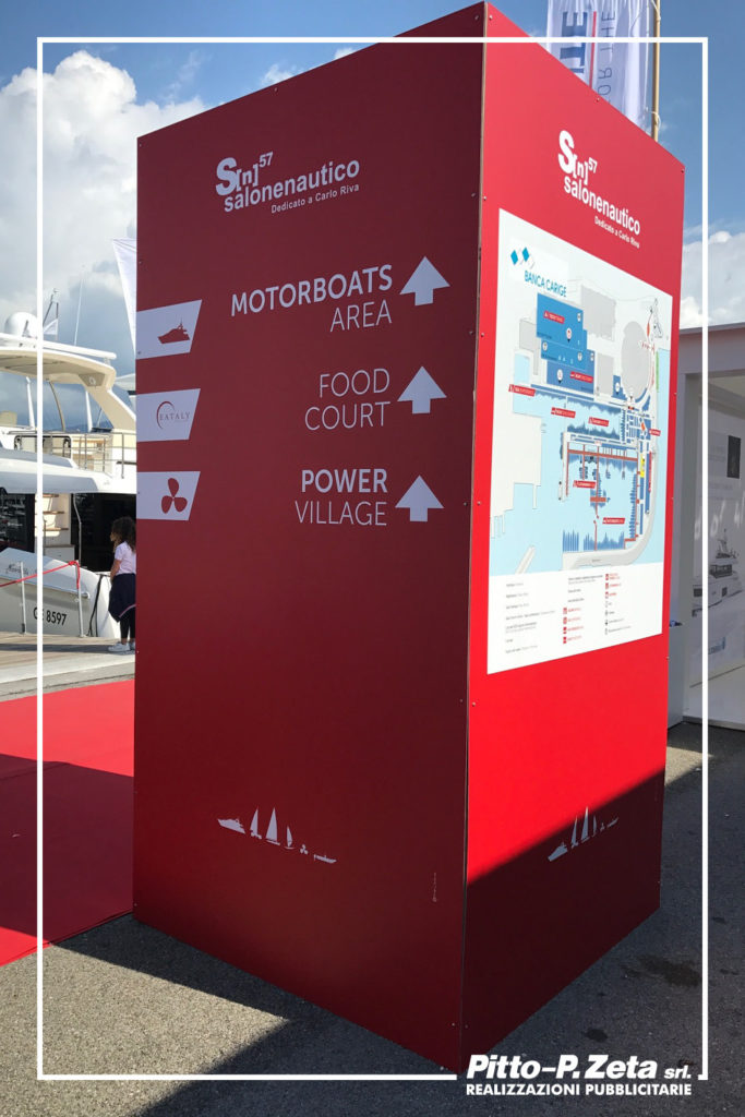 Salone Nautico: totem personalizzato.